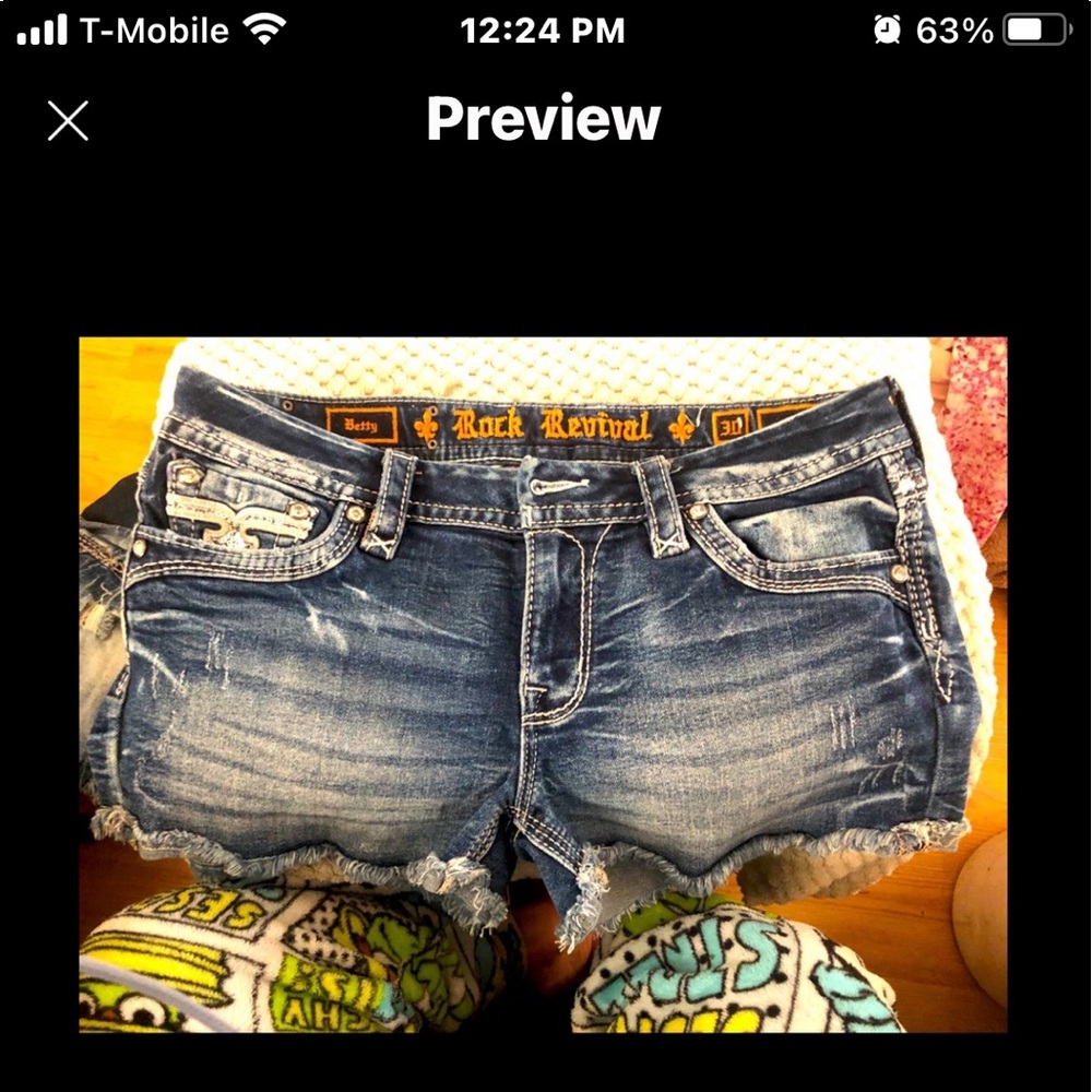 Rock revival Jean shorts